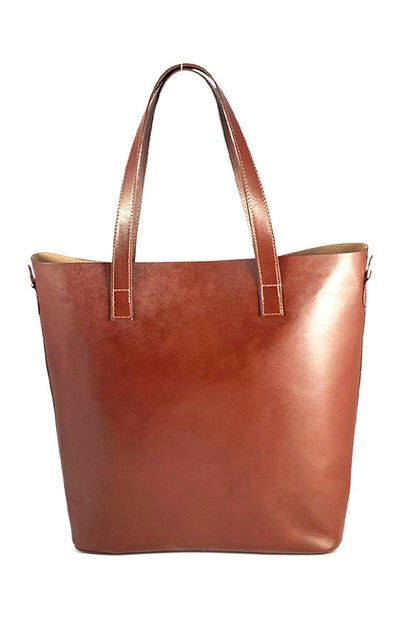 Lrg Brown Antique Leather Shopper