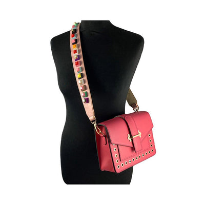 Pink studded Bag strap