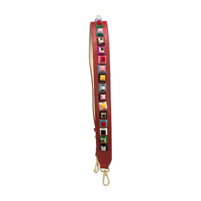 Red studded Bag strap