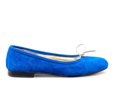 Royal Blue Suede Ballerina