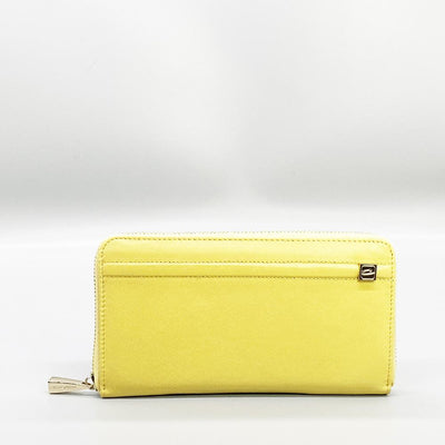 Yellow Leather Long Wallet