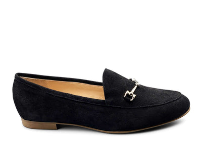 Black Suede Flat Shoe 2