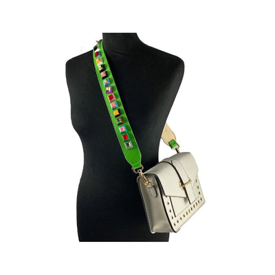 Green studded Bag strap