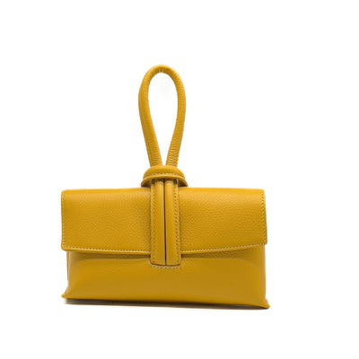 Yellow Karise Leather Clutch